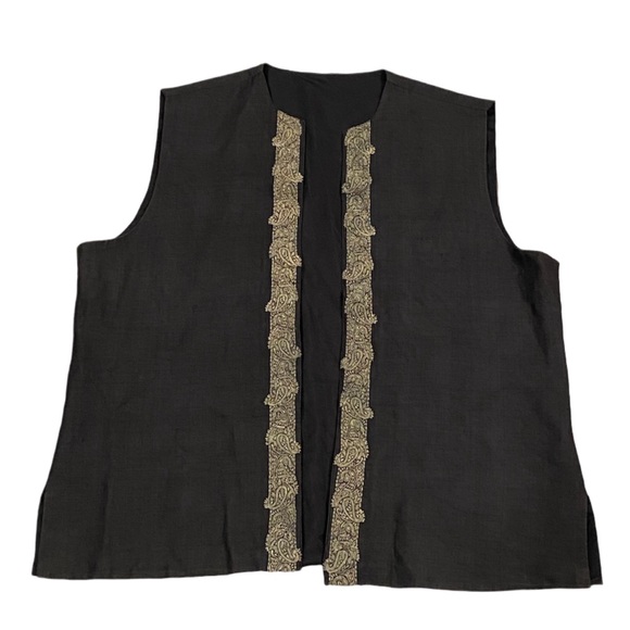 Roopam 2 Pc Kurta Set Men’s Size 40 Charcoal Gray Embroidered Two Piece Set - Picture 3 of 14